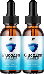 GlucoZen Advanced Formula Drops – Gluco Zen Liquid Supplement Drops Natural Ingredients, Reviews - 2 Bottles - 2 Month Supply