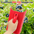 SUGOOE 2 Pack Blueberry Picker with Metallic Comb and Ergonomic Metal Handle, Plastic Scoop for Blueberries Lingonberries Huckleberries (Red)