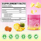 HUUAYAO Feminine Probiotics Gummies - Women's Probiotic Slippery Elm Gummies, Sugar-Free, Pineapple Flavor, 60 Count