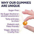 Magnesium Citrate Gummies - Sugar-Free, Vegan and Non-GMO for Better Sleep and Relaxation - No Sugar Alcohol - Magnesium Supplement for Adults, Teens and Kids - Tangerine - 240 Gummy
