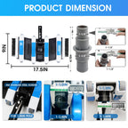 2 in 1 TidyMister 4LB Professional Pool Vacuum Heads with Hose Adapter Connector 1-1/4" or 1-1/2" Set-Commercial-Grade Vac Head & Swivel Handle,Wheels for Vinyl Liner,Inground & Above-Ground Pool