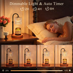 Walnut Candle Warmer Lamp with Timer, Birthday Gifts for Women, Room Decor