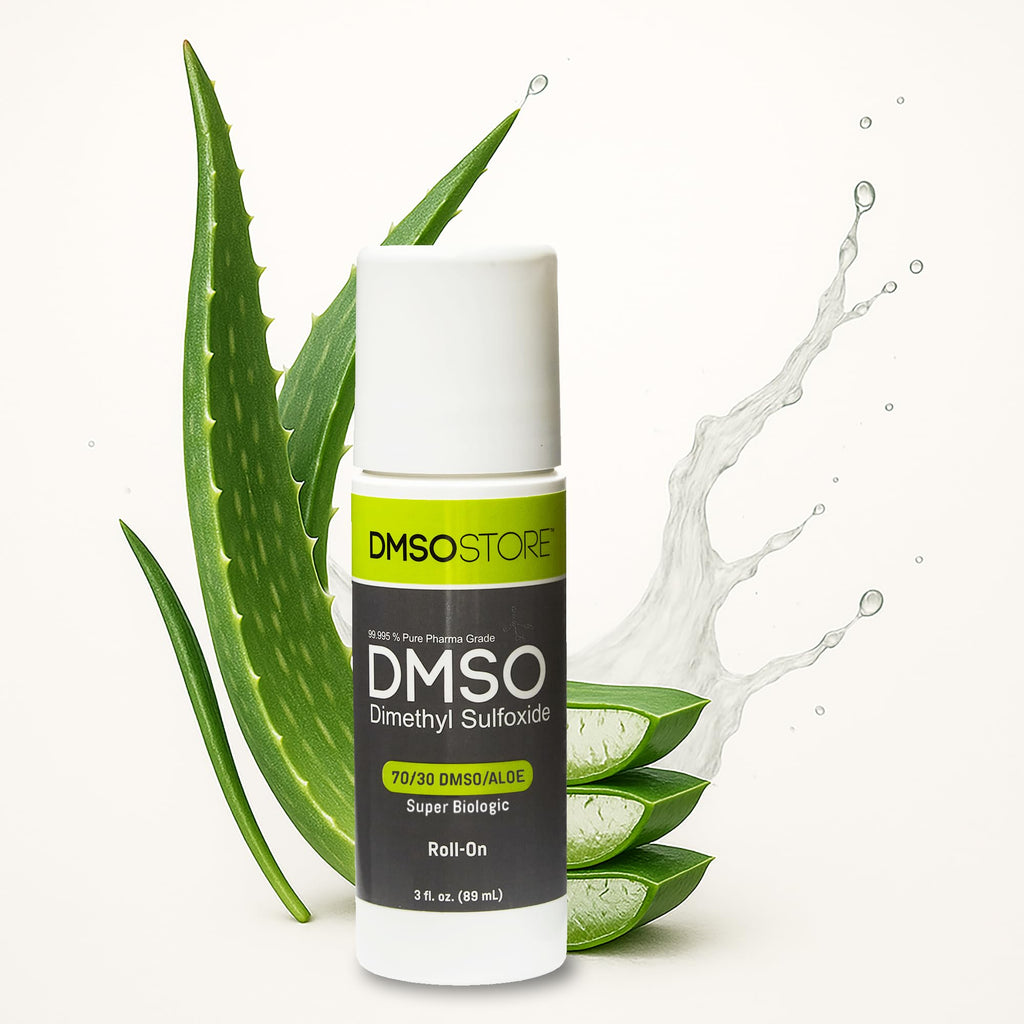 DMSO Aloe 3 oz. Roll on - 1 Pack | 70% Pure 99.995% Dimethyl Sulfoxide | 30% Super Biologic Aloe Vera