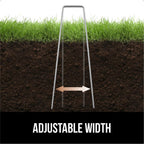 GORILLA GRIP Premium Landscape Staples 200 Pack 6 Inch, Heavy Duty 11 Gauge Galvanized Steel Garden Stakes, Sharp Rust Resistant Landscaping Pins, Lawn Anchors Weed Barrier Fabric, Sod, Irrigation
