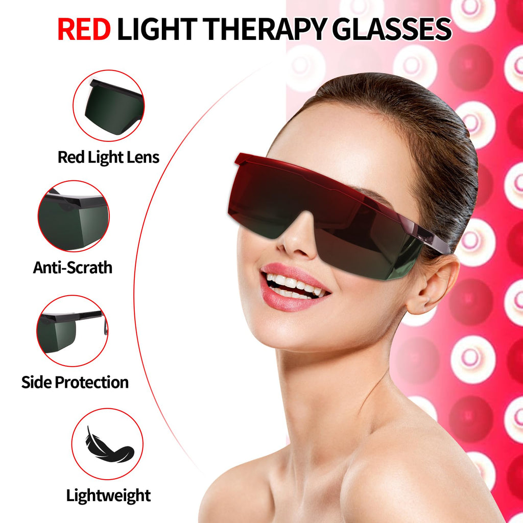 FreeMascot IPL 200nm-2000nm Laser Safety Glasses for Laser Hair Removal Treatment and Laser Cosmetology Operator Eye Protection with Case (Green)