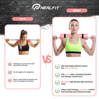 NEALFIT Barbell Pad Squat Pad for Squats���Squat Bar Pad���Great for Weightlifting,Lunges and Hip Thrusts���Foam Sponge Pad���Fit Standard and Olympic Bars Perfectly (Light Pink)