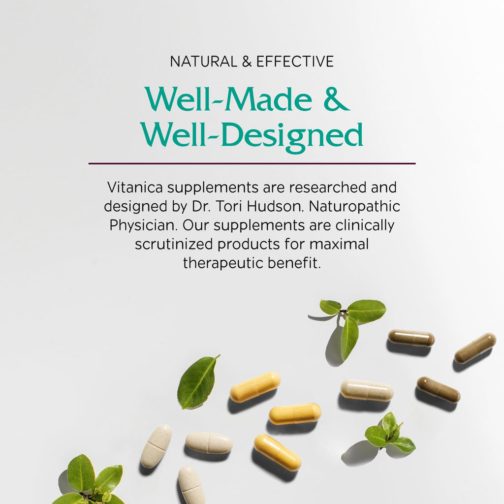 Vitanica Slow Flow, Menstrual Flow Support, Vegan, 60 Capsules