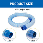 Pool Vacuum Hose, 3 Pack Twist Lock Pool Cleaner Hose Replacement for MX6 MX8, 39-Inch Swimming Pool Vacuum Hoses for Inground Pools, Easy Connect