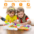 Montessori Busy Board for 1 Year Old Boy Toy, Birthday Gifts for 12-18 Month Old Boy Girl, Learning Toys for Toddlers 1-3, Toddler Gift for One Year Old Toy
