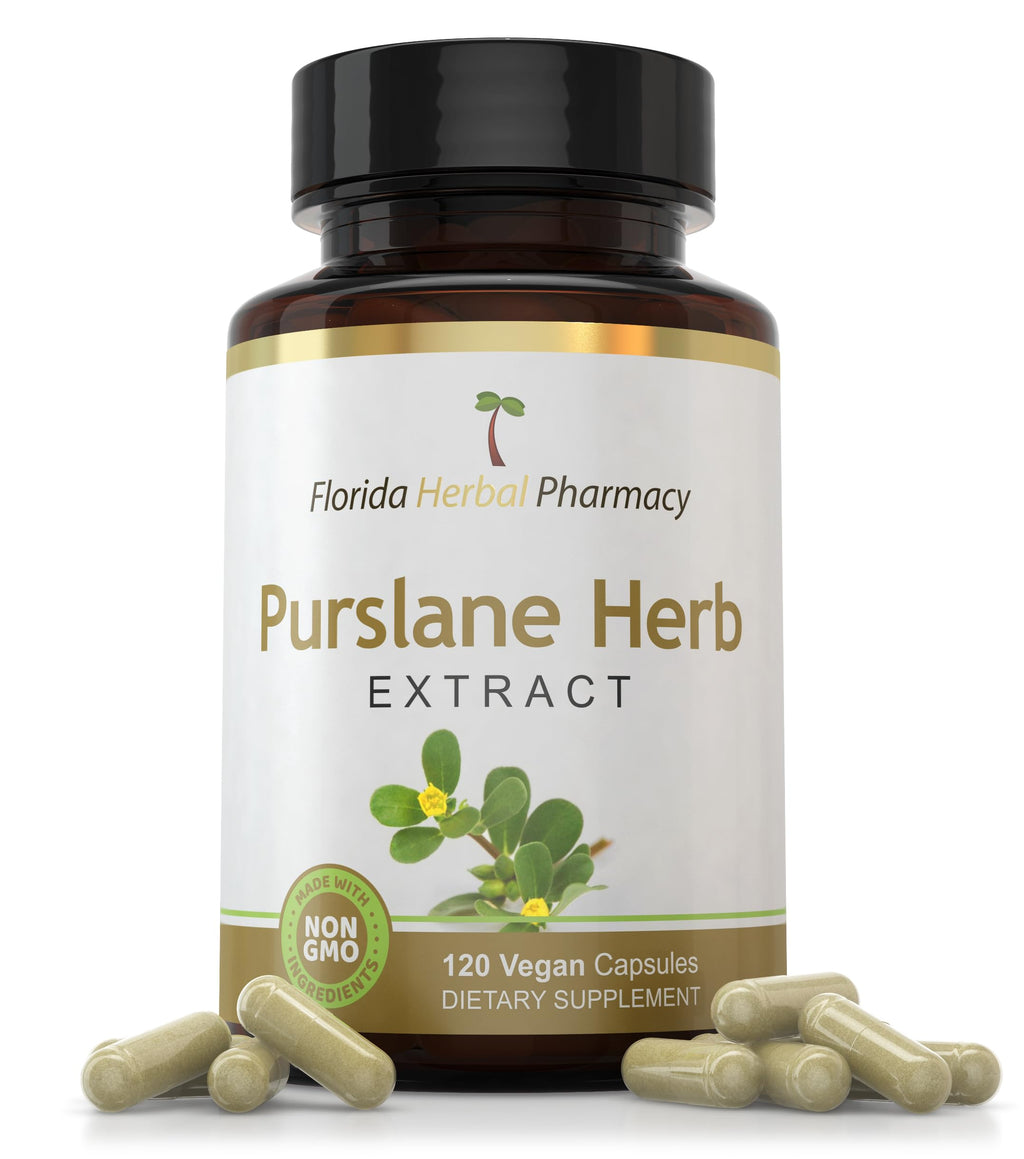 Florida Herbal Pharmacy, Purslane Herb Extract Supplement Capsules 10:1 (120 Capsules)