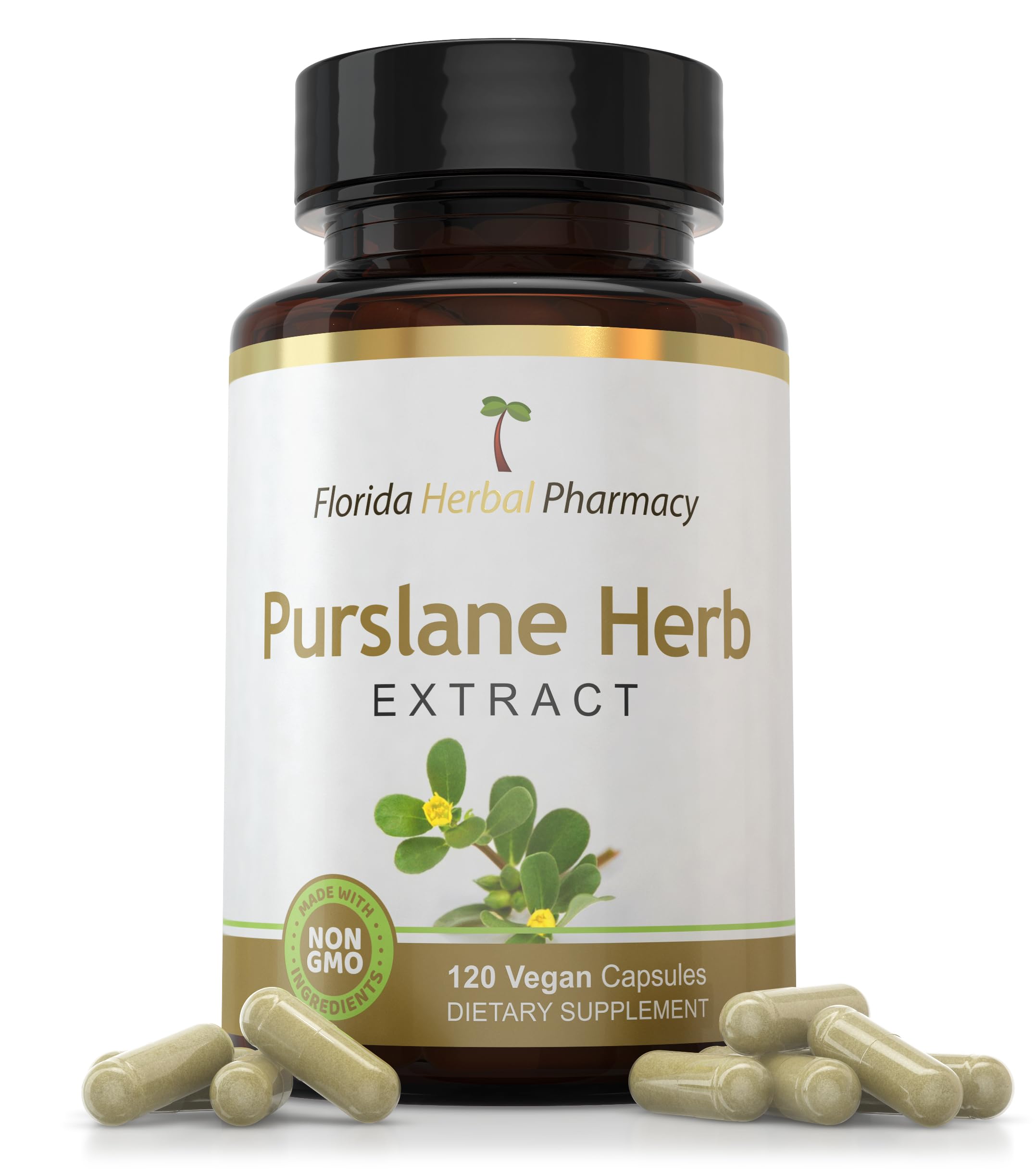 Florida Herbal Pharmacy, Purslane Herb Extract Supplement Capsules 10:1 (120 Capsules)