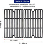 GRISUN 16.5" Cast Iron Cooking Grates for Charbroil Smoke Hollow, Grill Grates Replacement Parts for Gas Grill Model Smoke Hollow PS9900, 7000CGS, Charbroil 463722315 463722313 463750914