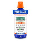 TheraBreath Healthy Gums Oral Rinse, Antigingivitis, Clean Mint Flavor, Dentist Formulated to Help Prevent Gingivitis and Support Gum Health, Alcohol Free, 1 Liter