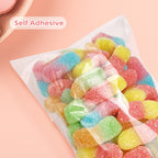 Morepack Self Sealing Cellophane Bags Self Adhesive,3x7 Inches Clear Resealable Cellophane Bags 200 Pieces