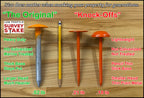 Survey Marker - 4 Pack - Low Profile Survey Stakes (Hi-Vis Orange)