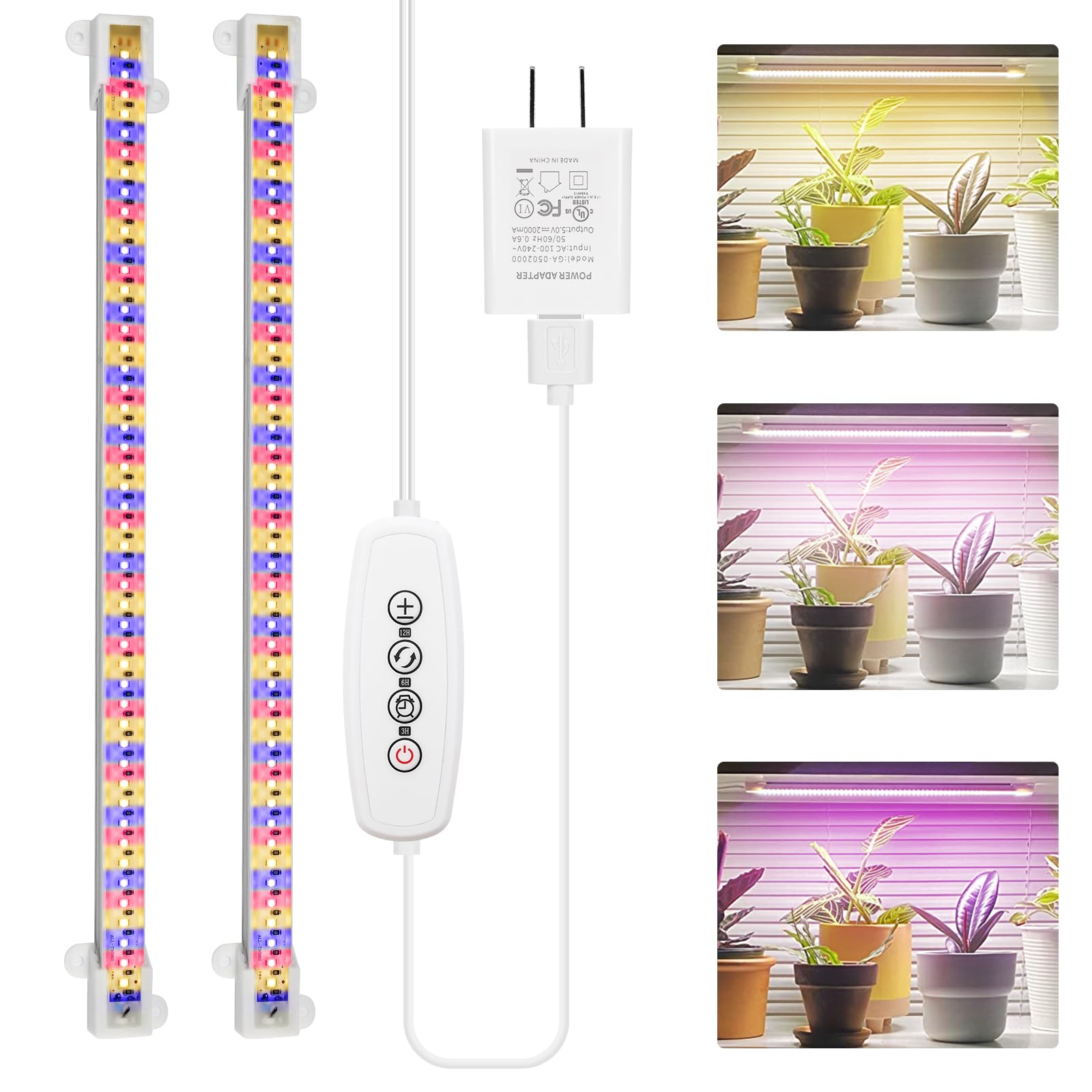 Mosthink Grow Strip Lights for Indoor Plants Under Shelf Cabinet