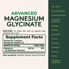 Nature's Bounty Calm Magnesium Glycinate Supplement - High Absorption Magnesium for Relaxed Mood, Heart & Bone Health, 90 Capsules