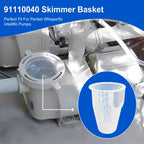 91110040 Pump Basket Replacement for Pen tair Whisperflo Intelliflo Pumps, Filter Basket Compatible with IntelliFlo VF VS+SVRS I1 Variable Speed Pump, WhisperFlo Pump Skimmer, Replace 070387, 2 Pack