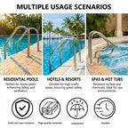 Stainless Steel Pool Handrail Covers, Fits 1.9" Tubing, Rust-Proof Escutcheon Plates & Safety Trim Rings for Deck Anchors, 304 Stainless Steel, Mirror-Polished Finish (4)