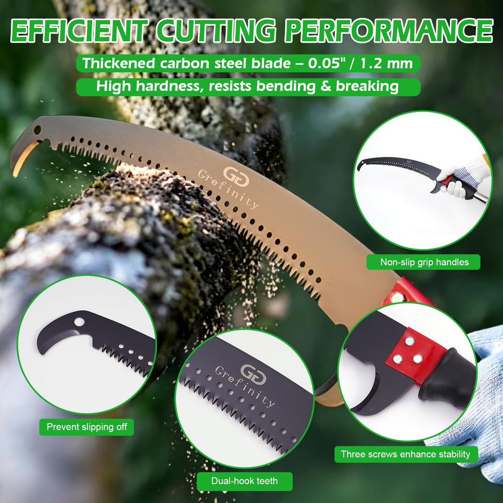 Manual Pole Saw, 27 Ft Tree Pruner with Scissors
