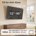 IWORKBOARD 55 65 75 85 inch Tilting TV Wall Mount for 32-90 '' TVs, Low Profile TV Mount Bracket, Safe Lock & Quick Release,Max VESA 600x400mm, 24 inch Studs,132 lbs, Fit Most 55+ 75+ 85+ 86 TVs