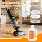 Sweet Orange Scent Floor Cleaning Solution Compatible with Dreame Cleaning Solution, Floor Cleaner for Hardwood Tile Hardfloor, Compatible Robot Vacuums with Mopping and Wet Dry Vacuum (1 Bottle)