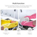IUCGE Rubber cleaning gloves multicolor 6 Pairs for Household,Reuseable dishwashing gloves for Kitchen.(6,Small)