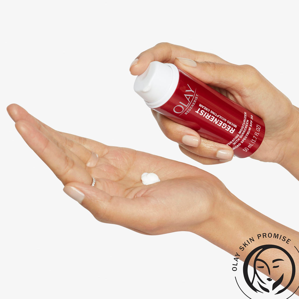 Face Moisturizer by Olay Regenerist Micro-Sculpting Cream Face Moisturizer with SPF 30 Broad Spectrum 1.7 oz