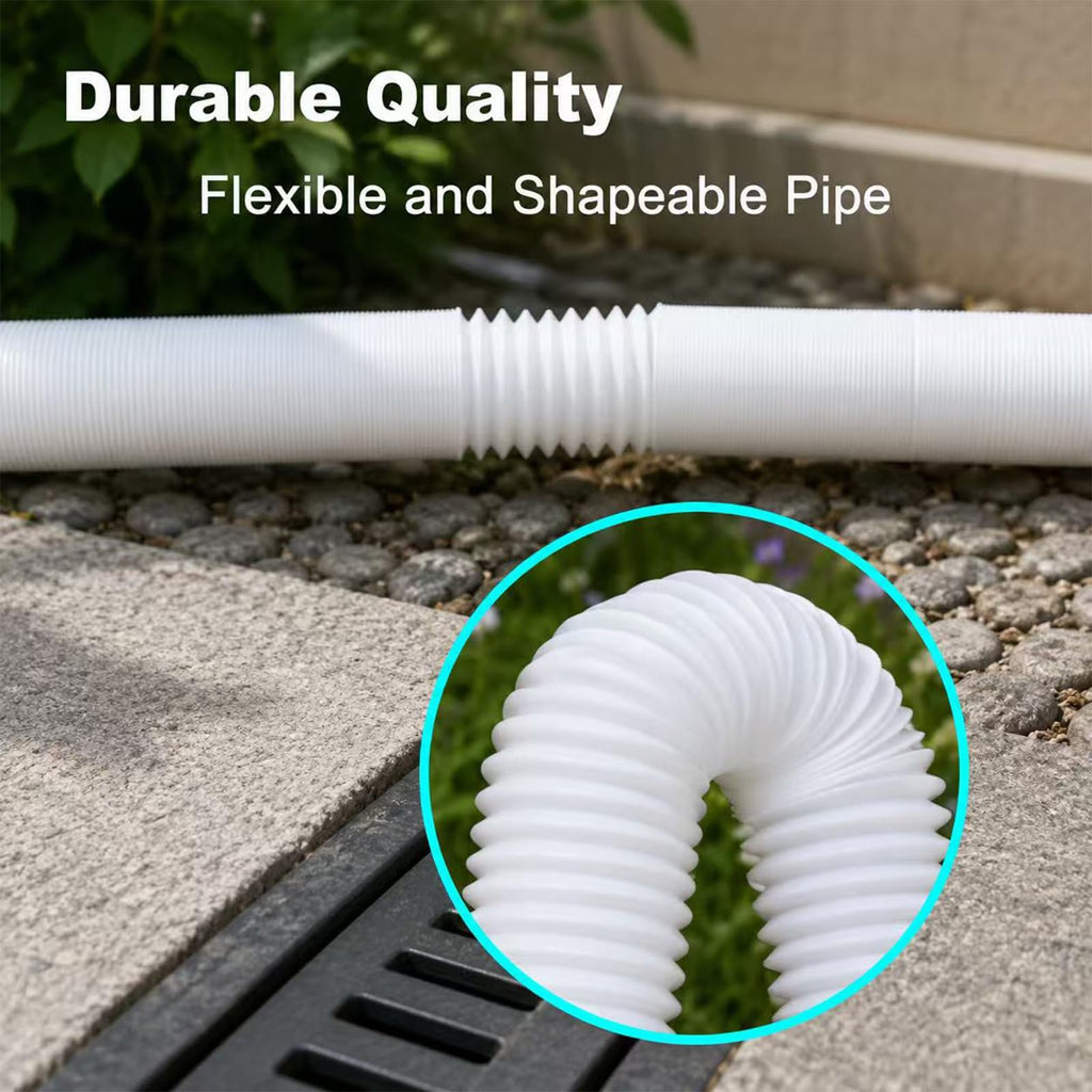 Extra 8.3ft Long Gutter Downspout Extensions Flexible, 4" Diameter Drain Downspout Extender, Down Spout Drain Extender for Rainwater Drainage