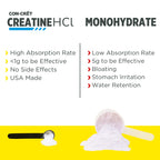 CON-CRET Creatine HCl Powder | Muscle, Cognitive, Cellular Energy Support | No Bloating or Cramps | USA Made & NSF Certified | Unflavored (64 Serving)