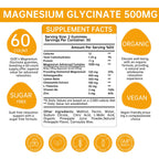 Magnesium Glycinate Gummies 500mg – Sugar Free Magnesium Gummies for Sleep, Stress, Muscle & Nerve Support – for Adults & Kids 4+, Vegan, No Melatonin (Pineapple Flavor, 60 Count)