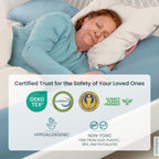BANBALOO- Anti-Fall Safety Barrier for Adult or Elderly Bed/Portable Non-Slip Foam Rail, for Double Beds, Foldable and Articulated.