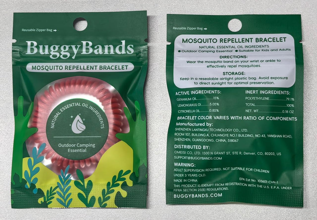 BuggyBands 30 Pack Mosquito Bracelets for Adults & Kids - Natural DEET-Free Bands, Individually Wrapped