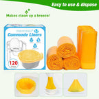 Commode Liners for Bedside Portable Toilet Chair Bucket 120 Count Lavender Scented Disposable Waste Bags for Adults Universal Fit