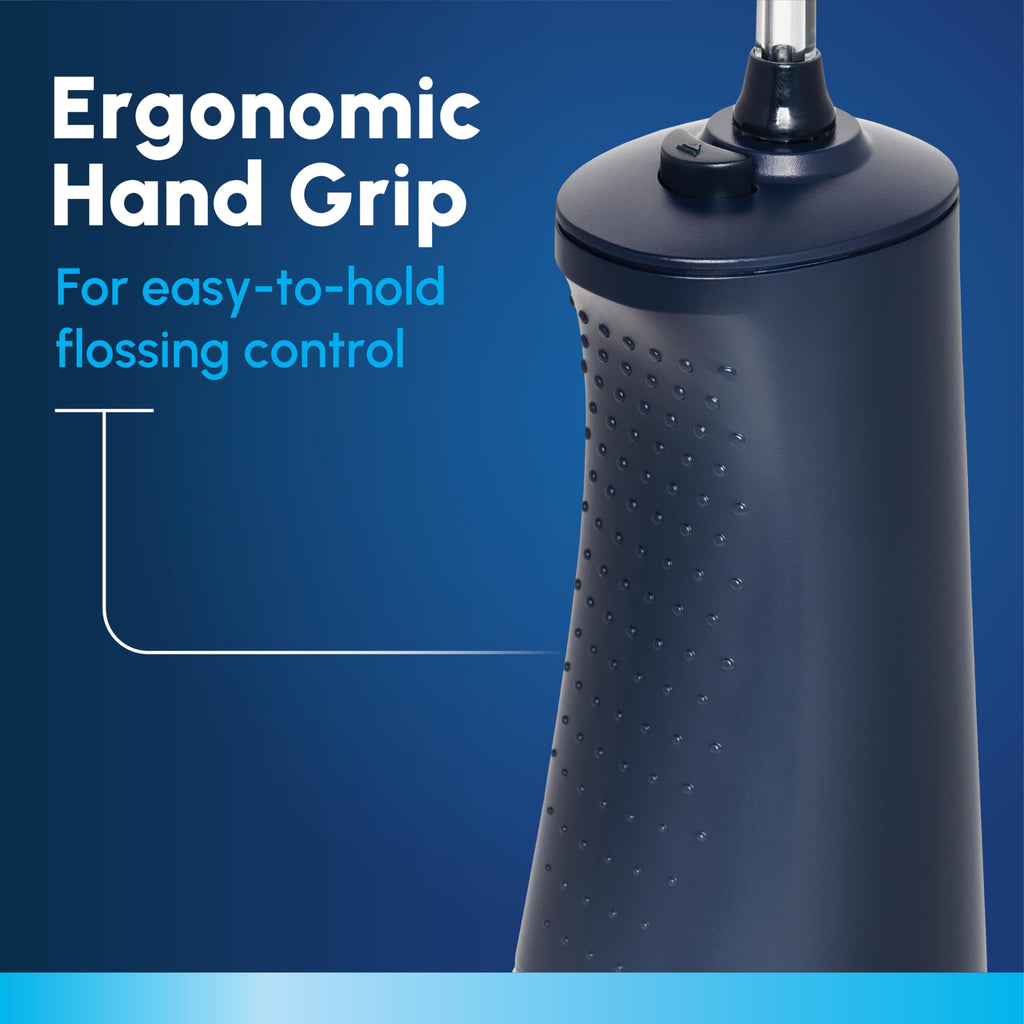 Waterpik Cordless Pulse 3100 Rechargeable Portable Water Flosser for Teeth, Gums, Braces Care and Travel with 2 Flossing Tips, Waterproof for Shower Use, ADA Accepted, WF-20 Blue, Amazon Exclusive