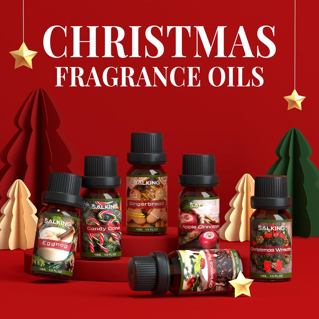 SALKING Christmas Fragrance Oils, Essential Oils Set for Diffuser for Home