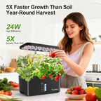 Dryades Indoor Garden 10 Pods Hydroponics Growing System w/LED Grow Light