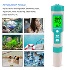 Pool Salt Tester - Multifunctional 5 in 1 Salinity, PH, TDS, EC, and Temperature Meter, Pool Salinity Testing Kit, Digital Salinity Tester for Swimming Pool,Saltwater, Sea Water, Aquarium