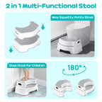 Squatting Potty for Adults, 16.7" Toilet Stool Squat Adult, Bathroom Stool Heavy Duty, Anti Slip Toilet Step for Bathroom