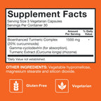 Qunol Turmeric Curcumin Supplement, Turmeric 1500mg With Ultra High Absorption, Joint Support Supplement, Extra Strength Turmeric Capsules, 2 Month Supply, 180 Count (Pack of 1)
