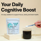Xalya Alpha GPC Powder 99% Purity 500mg Extra Strength Brain Supplement for Focus & Mental Clarity Third Party Tested, Natural Choline, 170 Servings (3oz) Powder Form