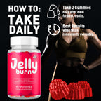 (3 Pack) Jelly Burn Gummies, Official JellyBurn Gummys with Natural Ingredient, Advanced Health & Wellness Vitamin Supplement Formula, Max Strength Active Lifestyle Multivitamin Support (180 Gummies)