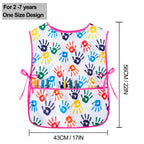 Kids Art Smock Girls Boys Artist Painting Apron with Pockets Sleeveless Smocks for Child 2-7 Years
