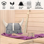 Halsa Sauna Hat,Handmade Natural Wool Sauna Cap for Men & Women, Eco-Friendly, Breathable, One Size Fits All for Spa, Steam Room, Banya, Bathhouse. Viking Style.