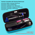 PROHAPI Hard Stethoscope Case, Large Stethoscope Carrying Case with ID Slot, Compatible with 3M Littmann/ADC/Omron/MDF Stethoscope Includes Mesh Pocket for Nurse Accessories (Turquoise)