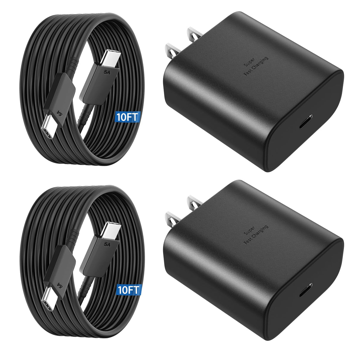 Type C Charger Fast Charging, 45W USB C Fast Charger Block with 10FT Cable
