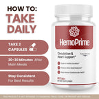 Valdivia (3 Pack) Hemo Prime Capsules - Official HemoPrime Supplement, Premium Formula, Natural Vitamins for Health & Wellness - 180 Capsules for 3 Months