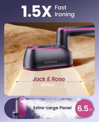 Jack ＆ Rose Travel Steamer Iron for Clothes,1200w Iron Steamer,Portable Handheld Travel Size Steamer iron,8S Fast Heat-Up，Large Ceramic Heat Panel