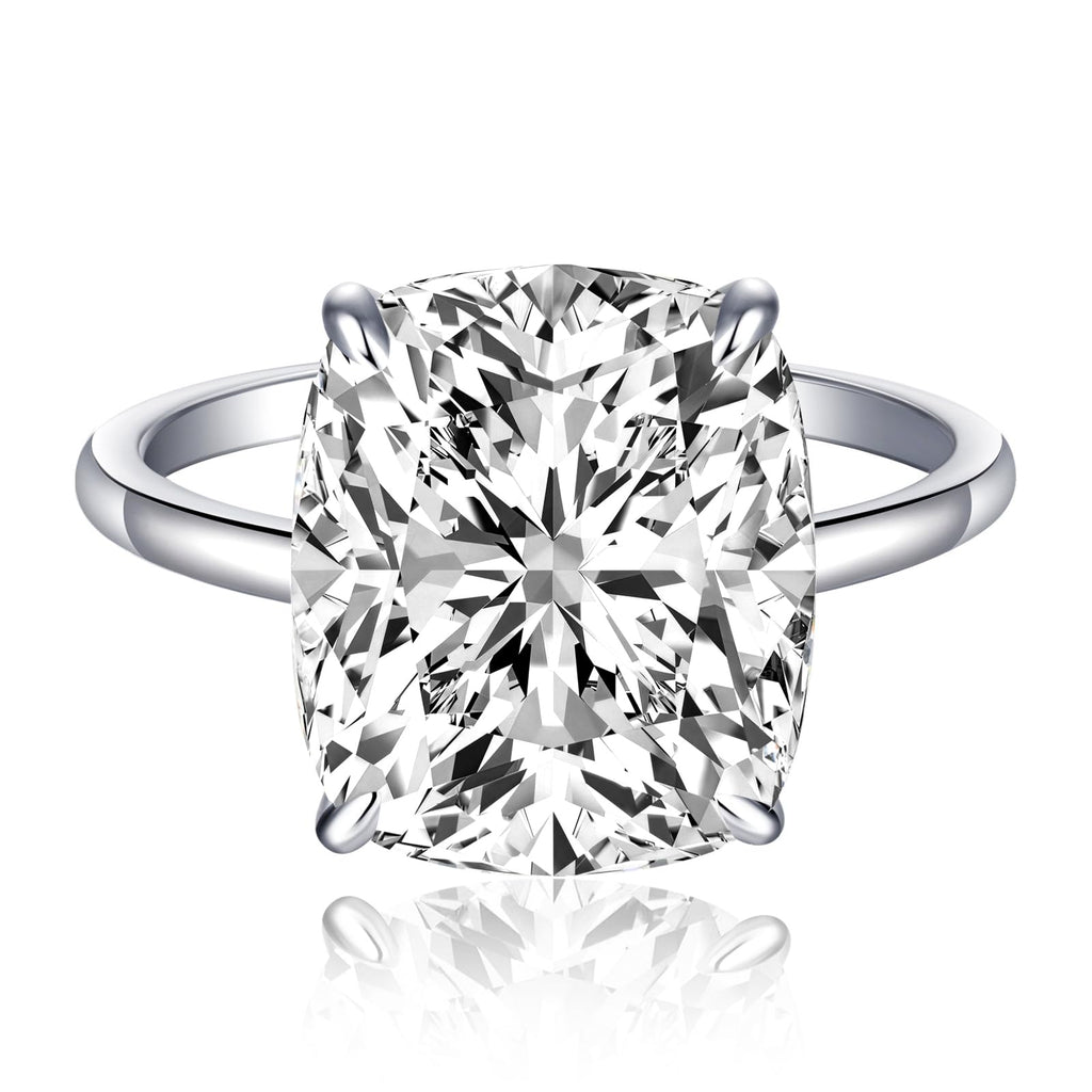 AVECON 5CT Elongated Cushion Cut Engagement Ring for Women, Travel, Size 7