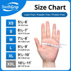 SwiftGrip Disposable Nitrile Exam Gloves, Blue, Nitrile Gloves Disposable Latex Free, Medical Gloves, Cleaning Gloves, Food-Safe Rubber Gloves, Powder Free, Non-Sterile, 1000-ct Case (X-Small)